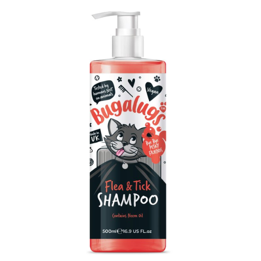 Bugalugs Cat Flea Tick Shampoo 500ML Sash Pepps Ltd